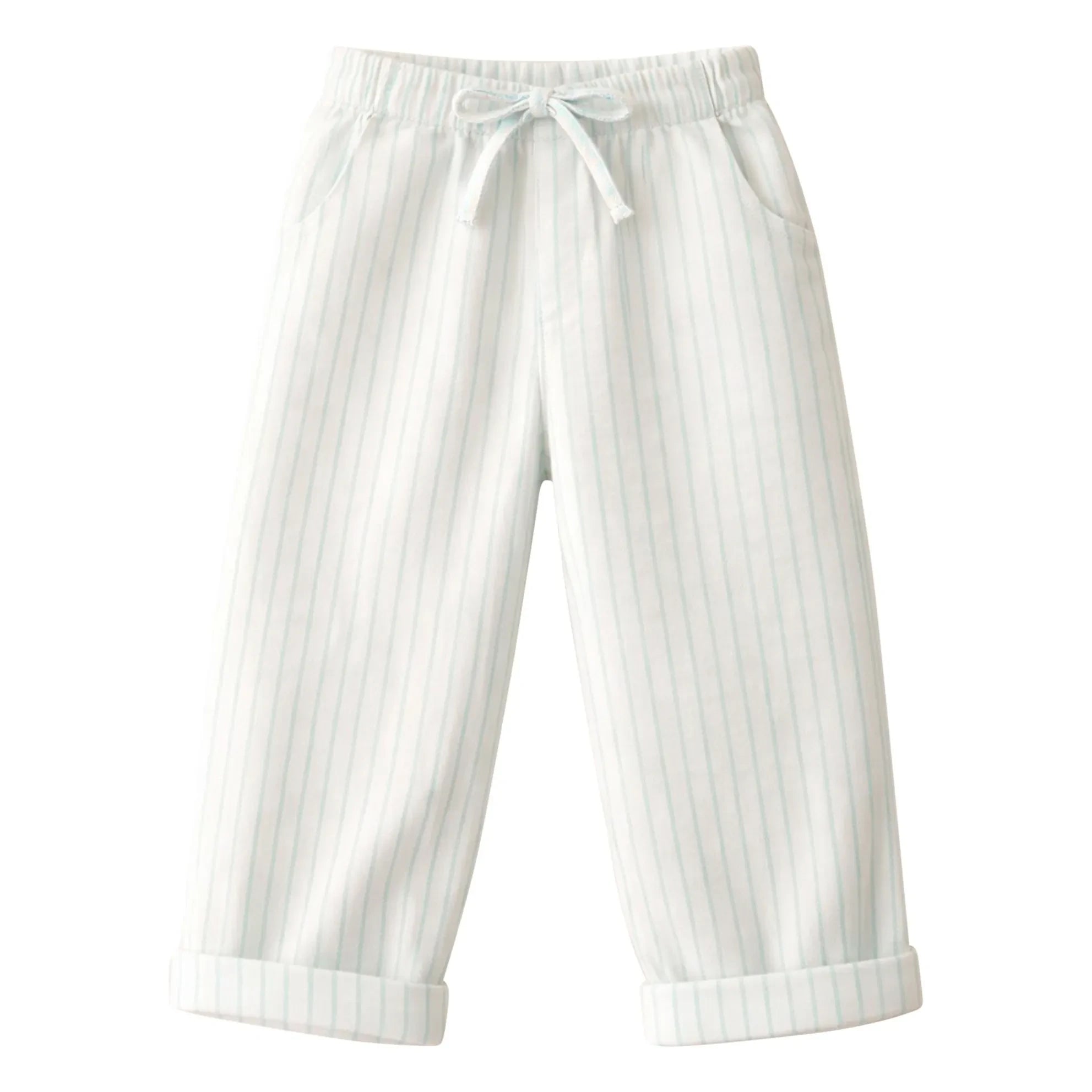 Lililotte - Paul Striped Gabardine Organic Cotton Pants | Mint Green