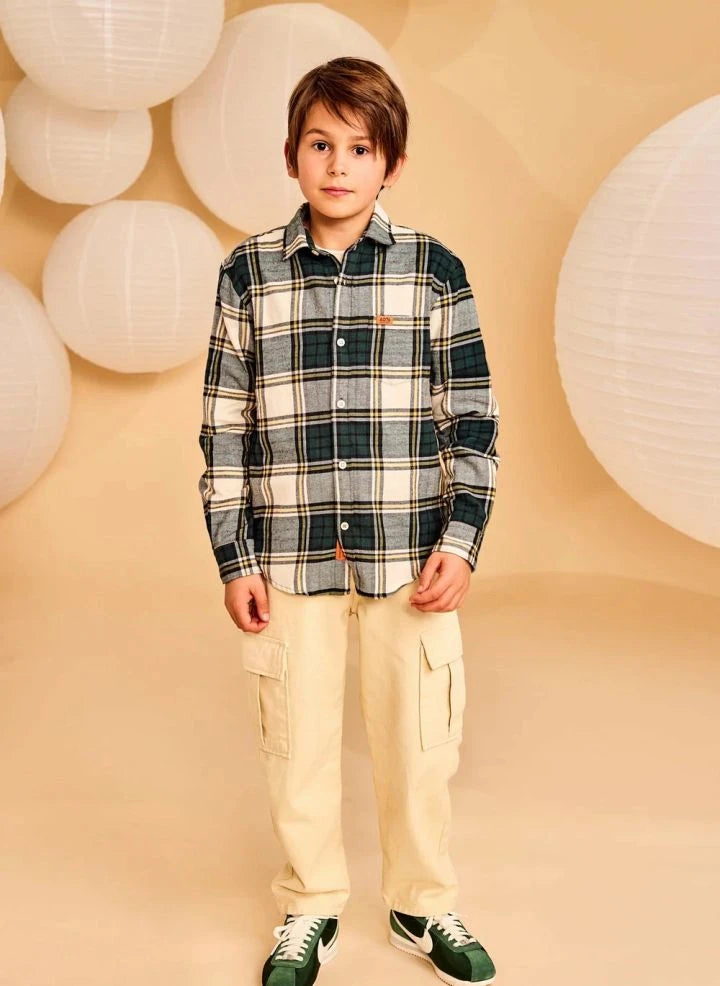 AO76 - Tim Wang Checked Shirt | Green