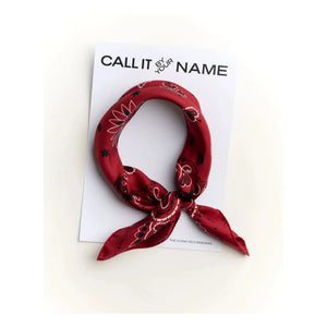 Call it by your name - Small Silk Bandana | Red
