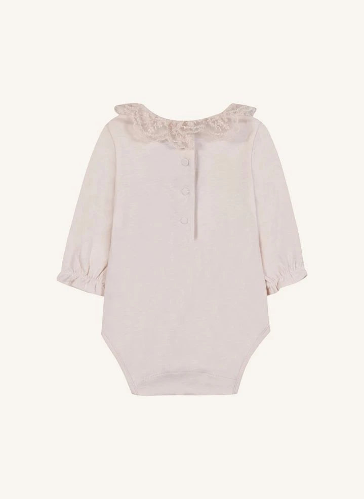 Tartine et Chocolat - Lace-collared bodysuit | Light Pink