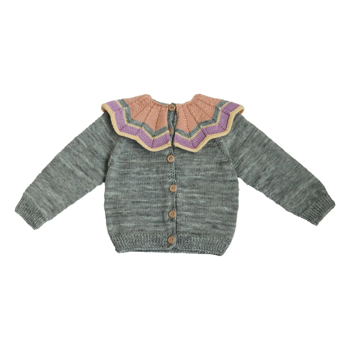 Kalinka - Turquoise Butterfly Merino Wool Cardigan