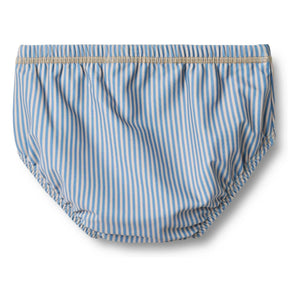 Wheat - Philip Striped Bath Briefs Made from Recycled Fibers | Blue