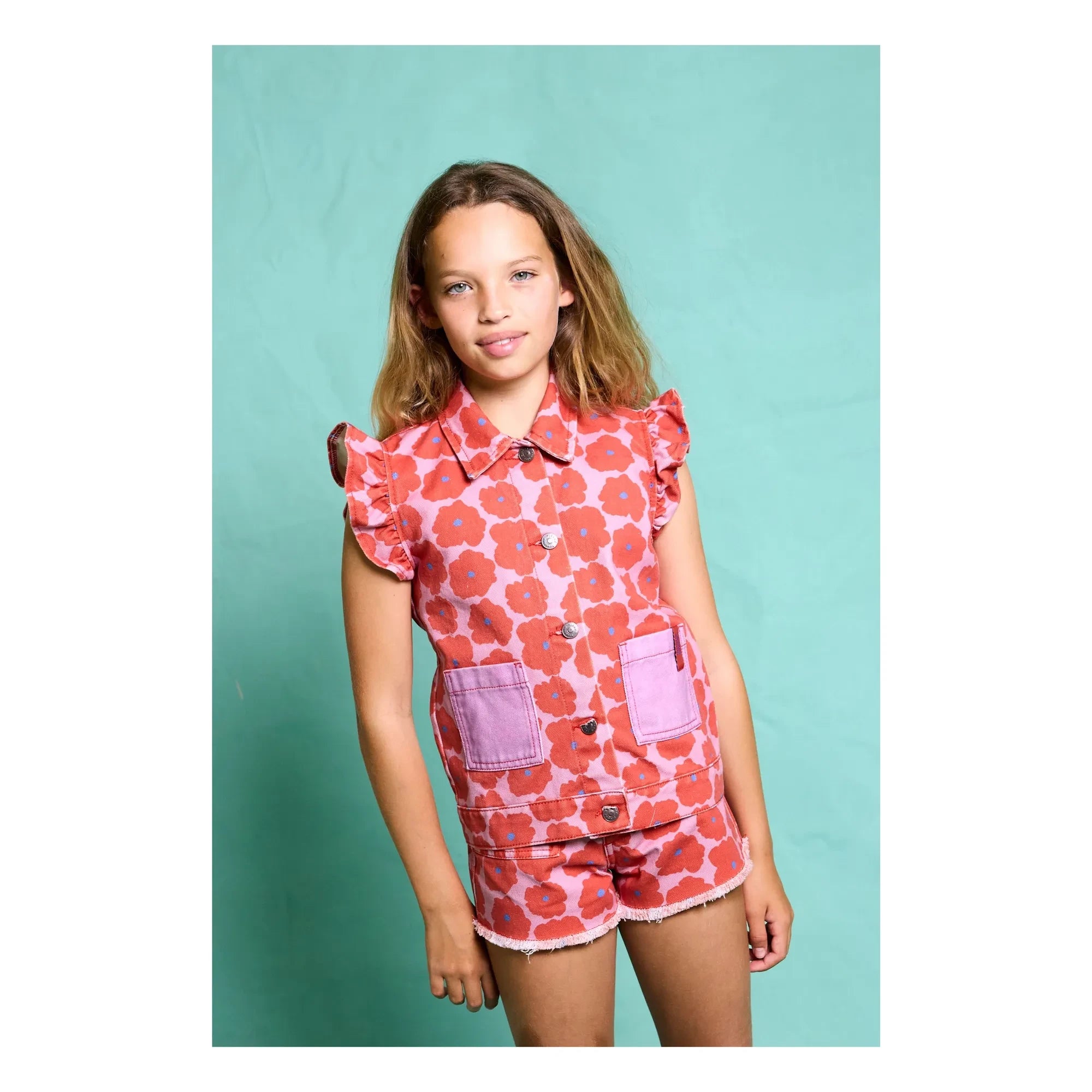 Favorite People - Napoli Floral Pattern Sleeveless Vest | Red