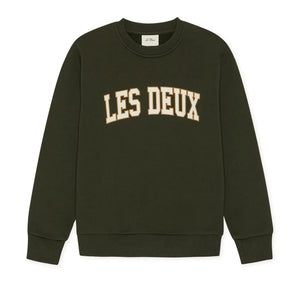 Les Deux - Les Deux Organik Pamuk College Sweatshirt | Haki