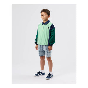 Goldie + Ace - Rugby Polo Collar Sweatshirt | Green