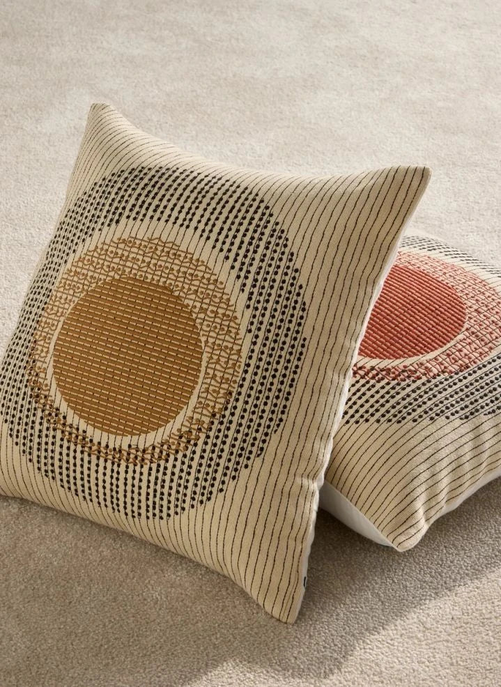 Maison Sarah Lavoine - "Oasis" Embroidered Pillow | Havana