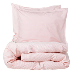 Suite 702 - Organic Cotton Striped Duvet Cover | Pink