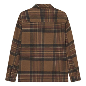 Les Deux - Checkered wool overshirt | Brown