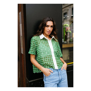 Sacrécoeur - Guipure Blouse Flavia Goya | Green
