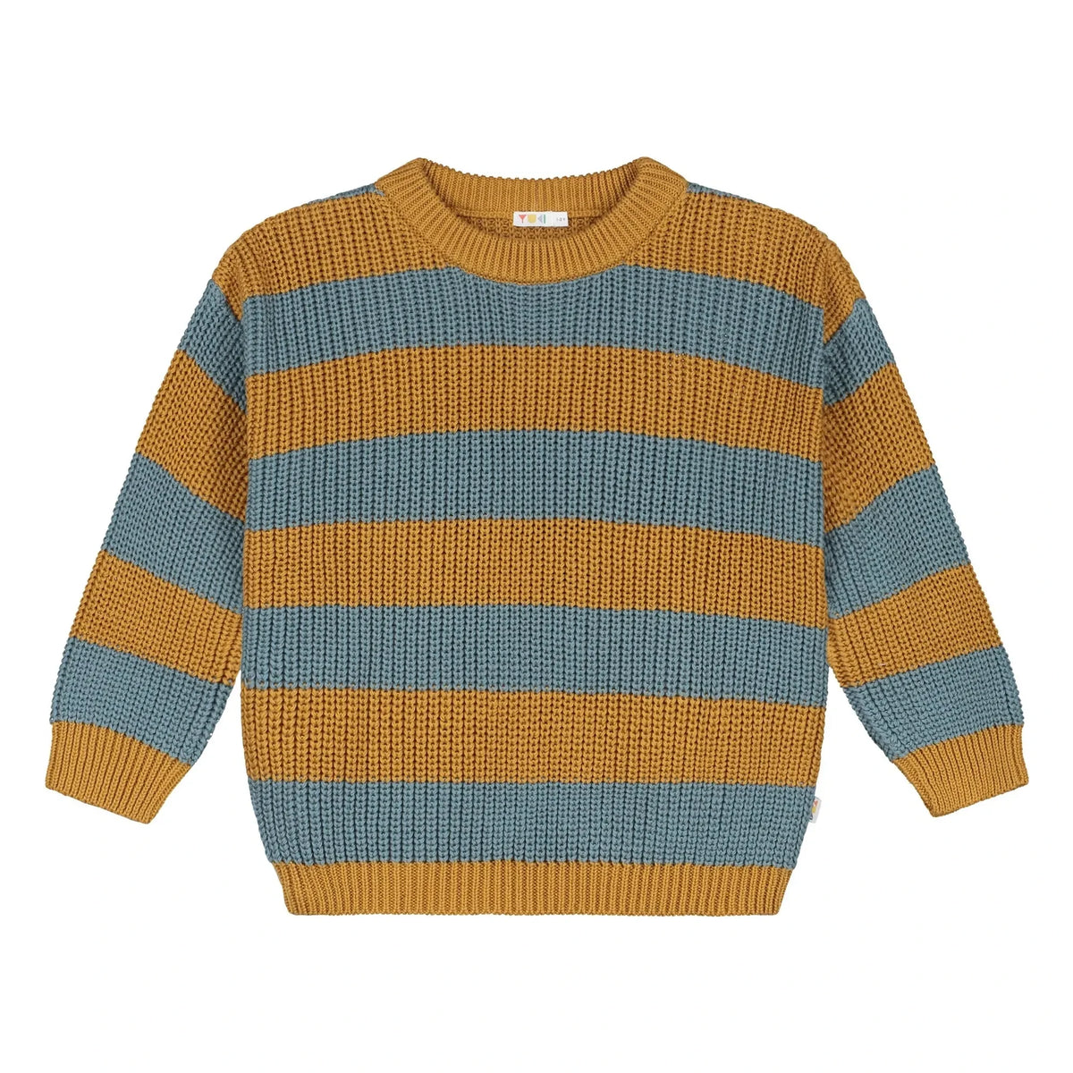 Yuki - Striped Organic Cotton Sweater | Mustard