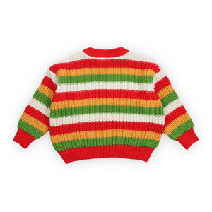 the new society - Lantana Striped Sweater | Red