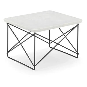 Vitra - Charles & Ray Eames Signed Epoxy Side Table LTR | White Marble