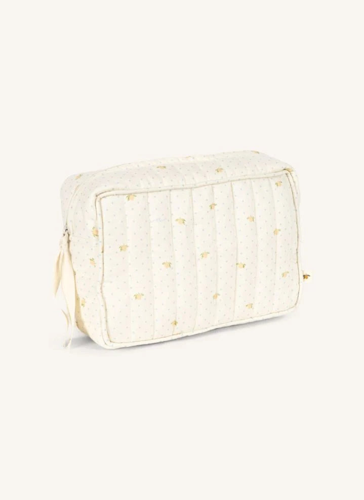 Konges Sløjd - Large Lemon Polka Dot Cosmetic Bag | Yellow