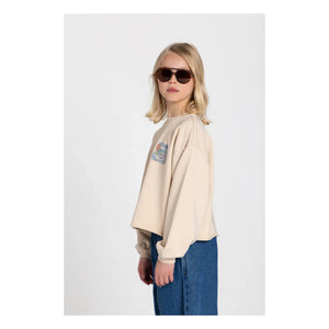 Hundred Pieces - Belmont Snake Sweat Organik Pamuk | Krem