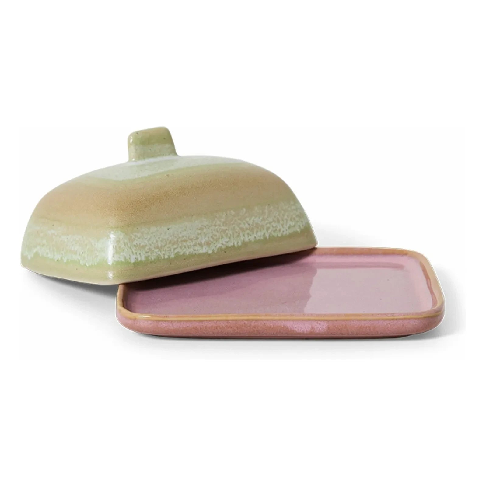 HKliving - Skyline Butter Dish | Light Green