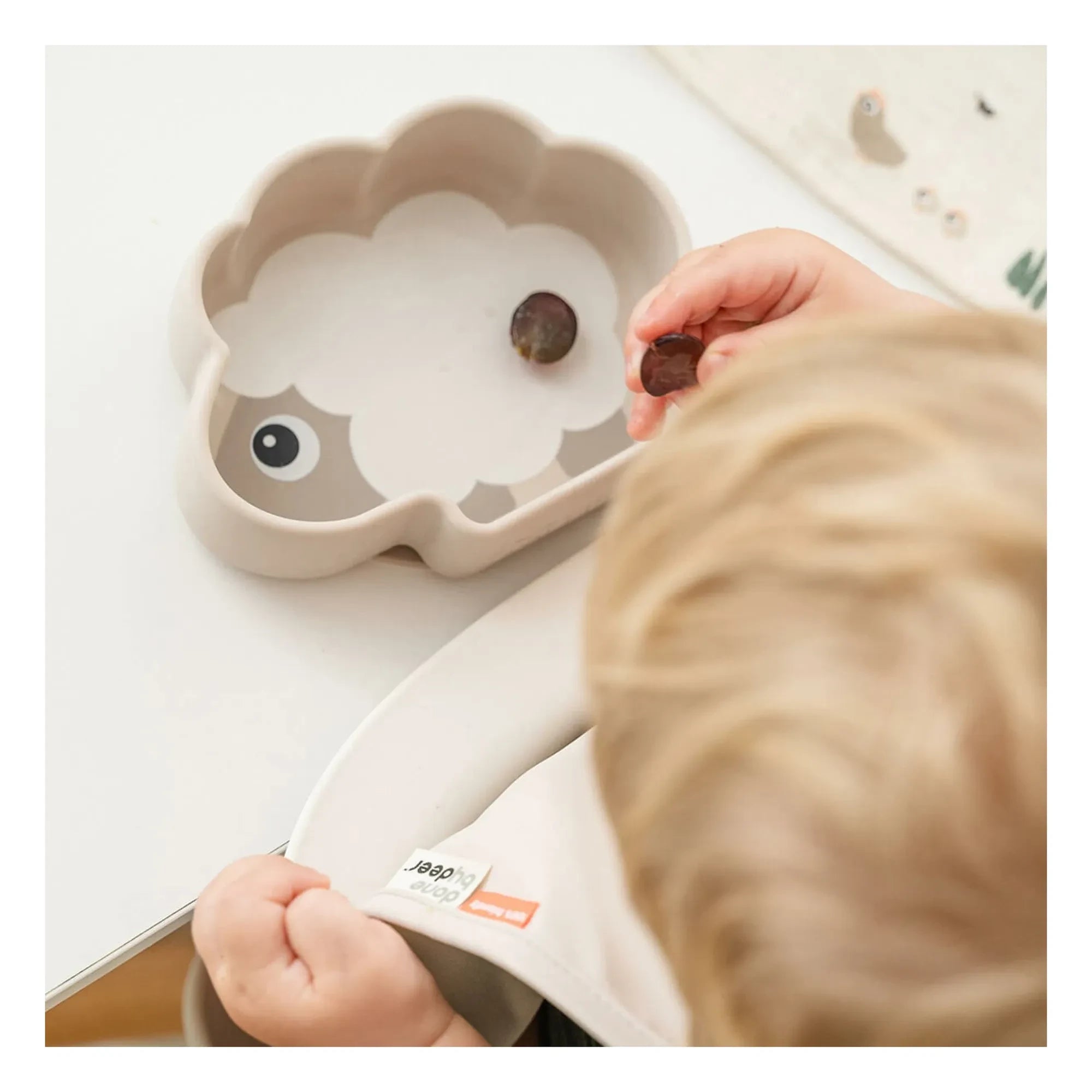 Done by Deer - Sheepy Silicone Suction Baby Bowl | Sand