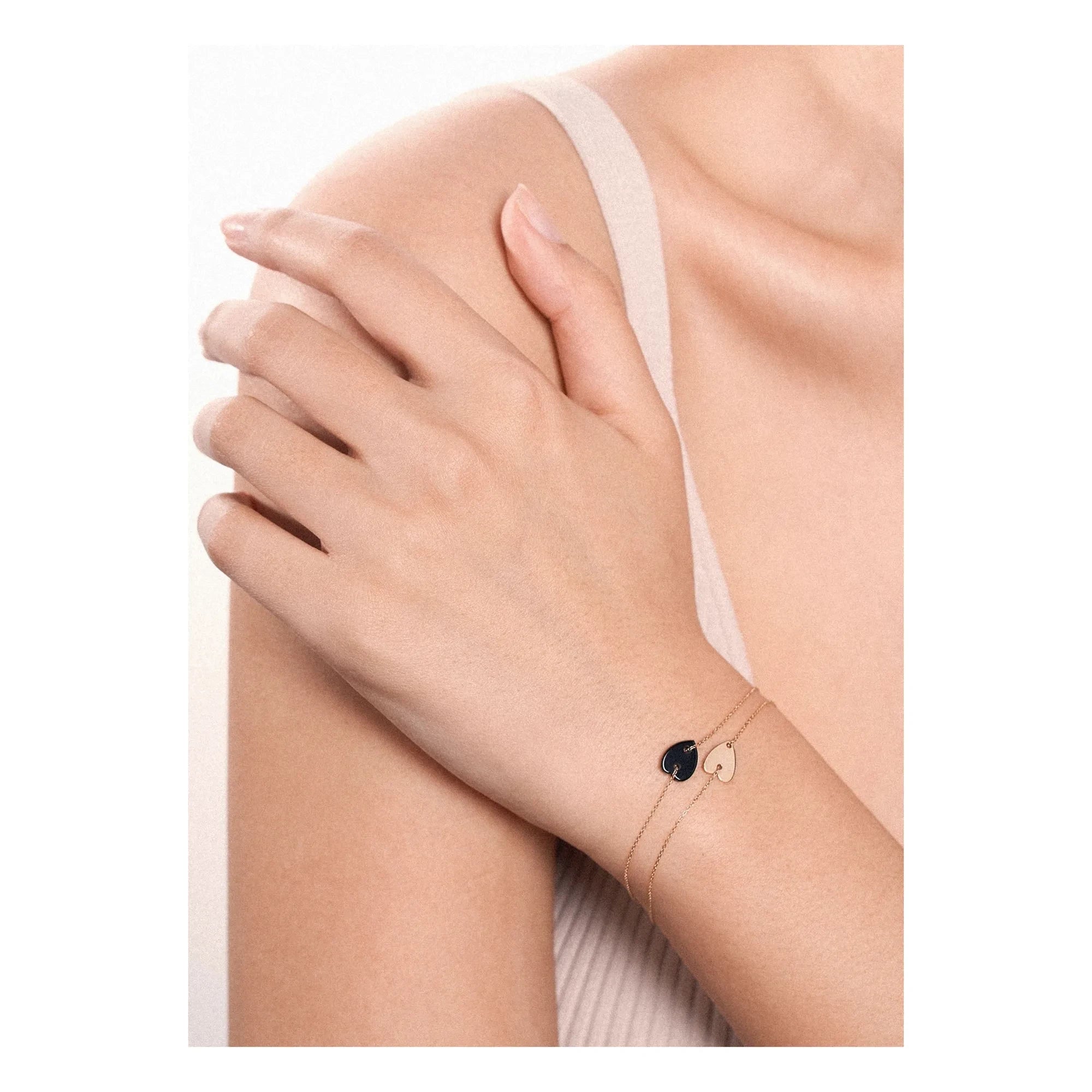 Ginette NY - Angele Mini Heart Bracelet | Rose Gold
