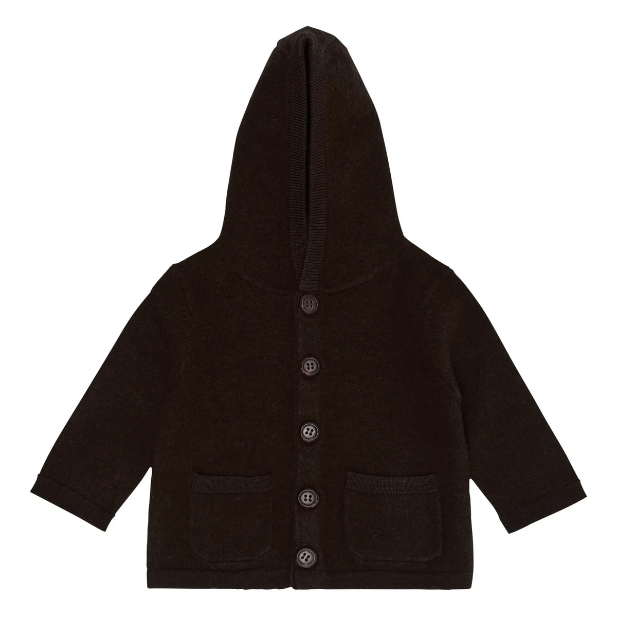 FUB - Felted Wool Hooded Coat | Brown