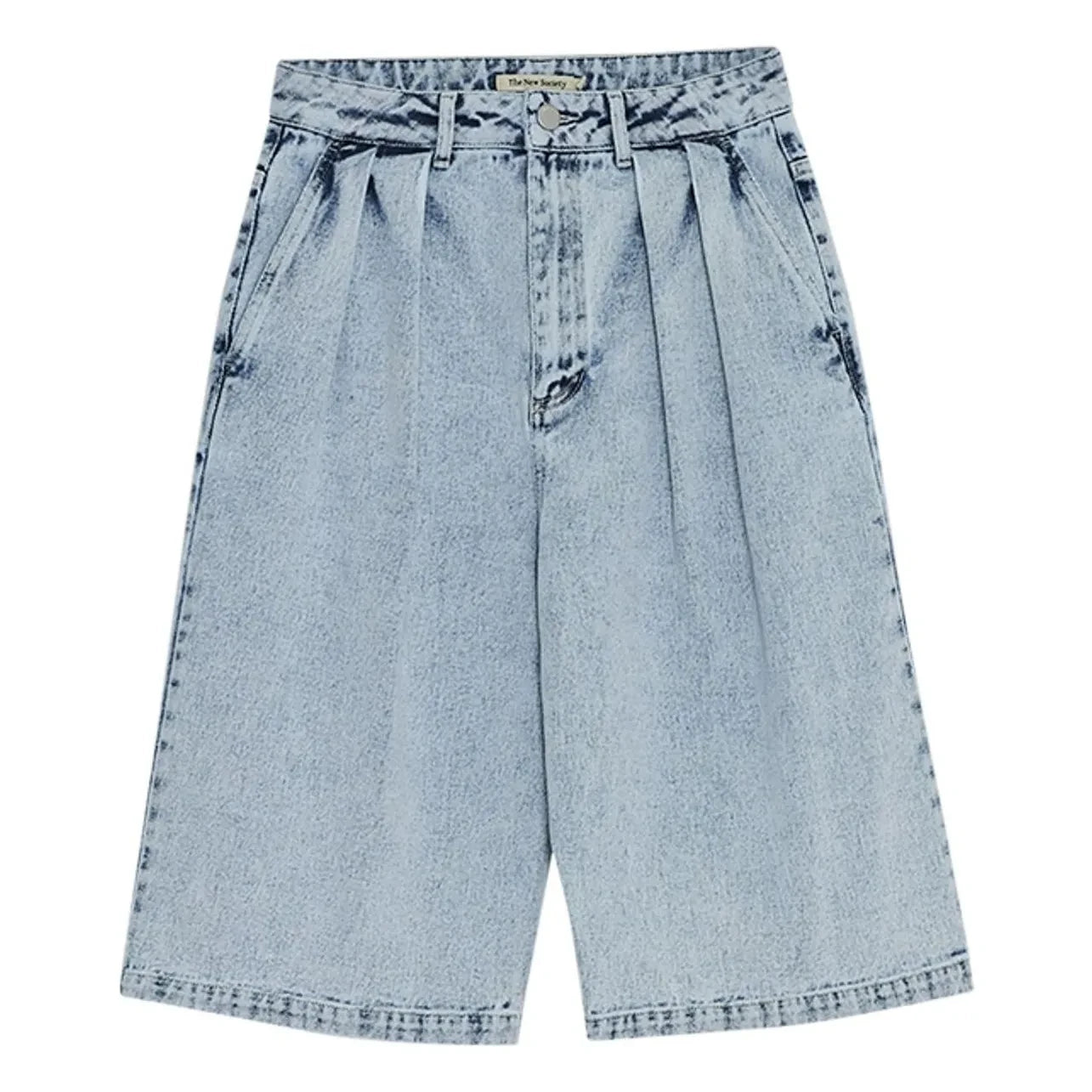 the new society - Cotton Bermuda Shorts | Denim Blue