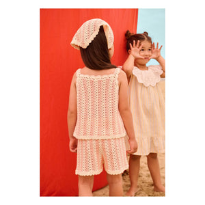 Louise Misha - Mekylane Striped Mesh Fringed Shorts | Pink