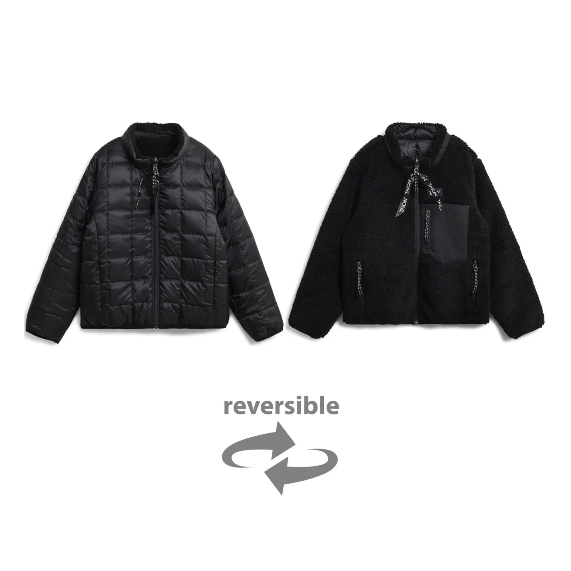 Taion - Down x Boa Mountain Reversible Down Jacket | Black