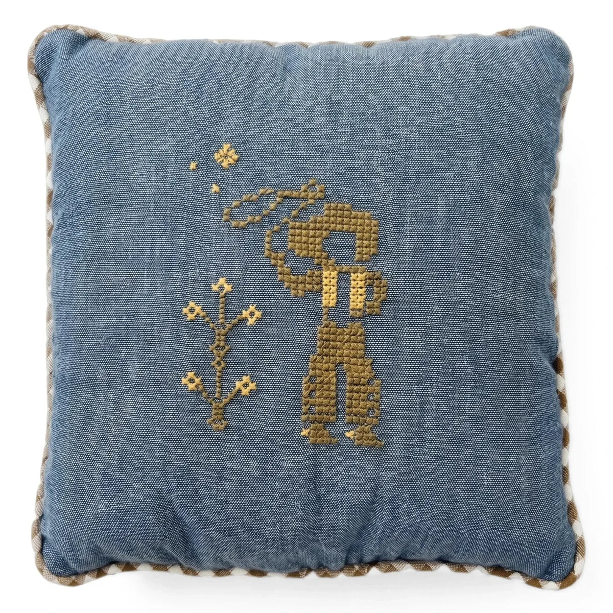 Editions Aimable - Cowboy Clovis pillow | Blue Chambray