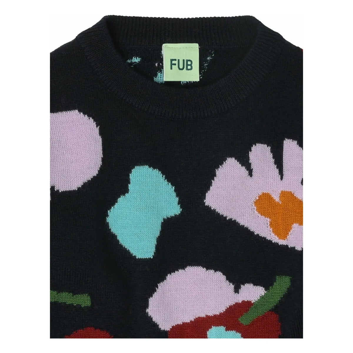 FUB - Jacquard Merino Wool Sweater | Navy