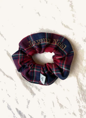 Risu Risu - Christmas Check Scrunchie | Red
