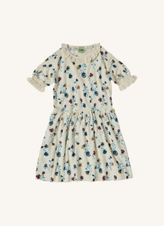 FUB - Extra Thin Floral Cotton Organic Dress | Ecru