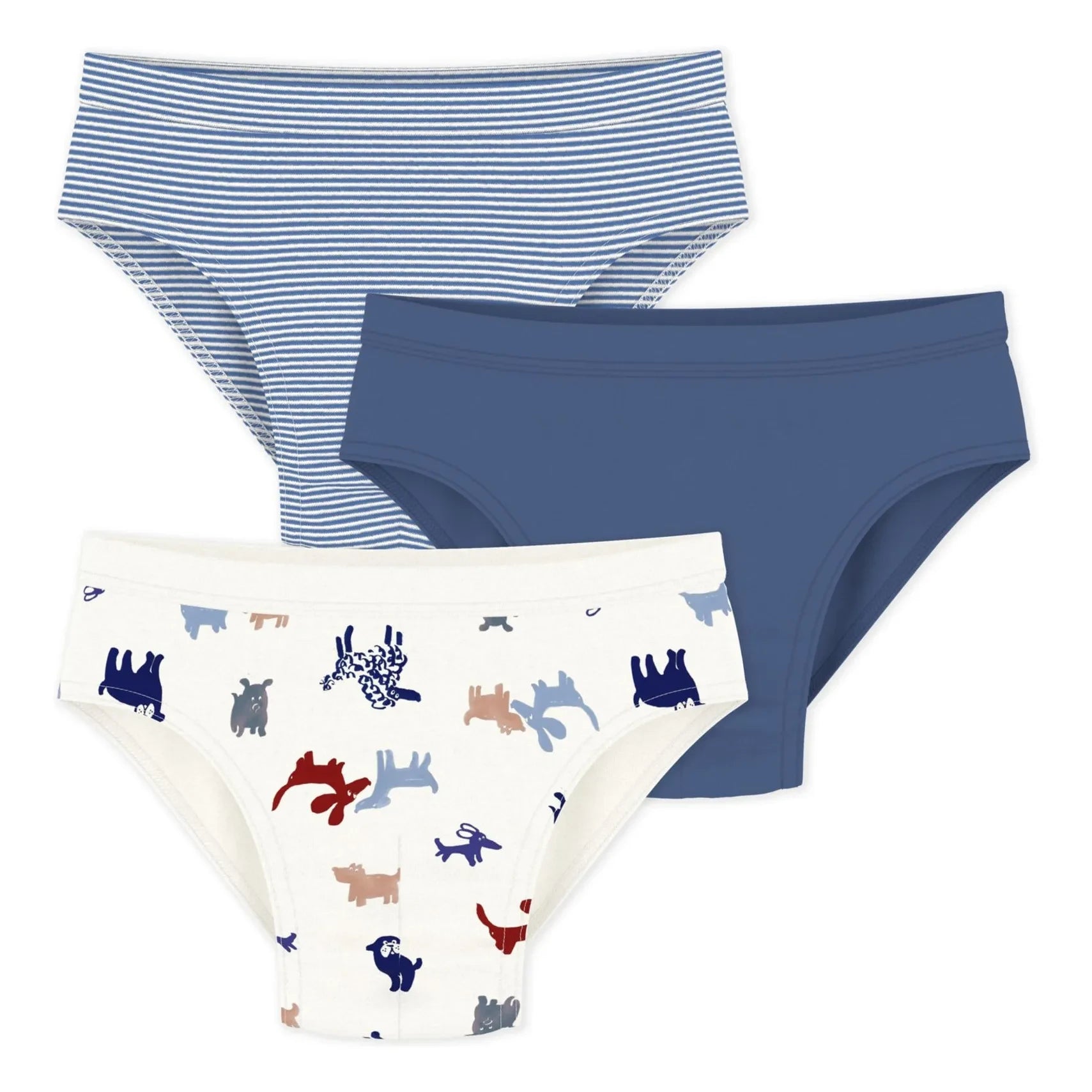 Petit Bateau - Pack of 3 Dog Underwear Sets | Blue