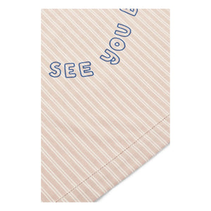 Liewood - Organic Cotton Paige Beach Towel | Y/D Striped Sorbet Rose/Cream of the Cream