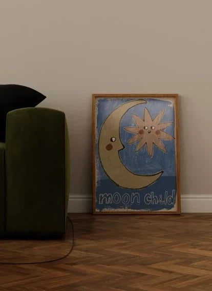 Studio Loco - "Moon Child" Poster | Blue