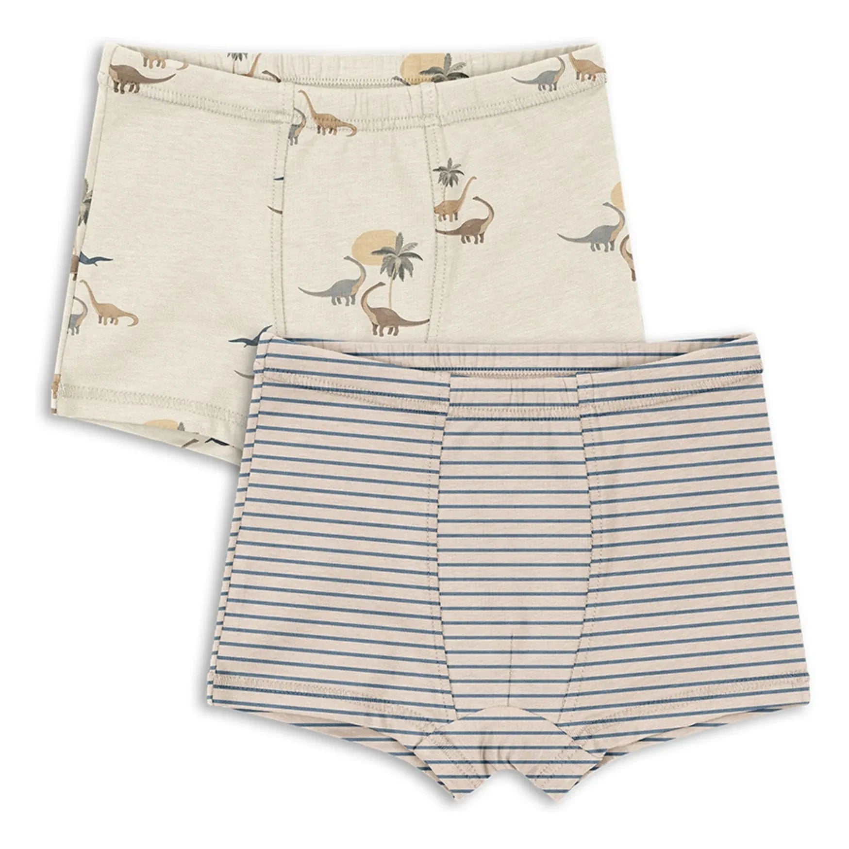 Konges Sløjd - 2-Pack Dinosaur Organic Cotton Boxer Briefs | Beige