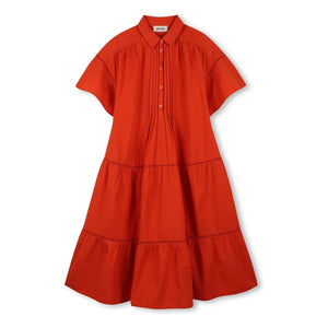 Zadig & Voltaire - Button-Down Ruffle Dress | Blood orange