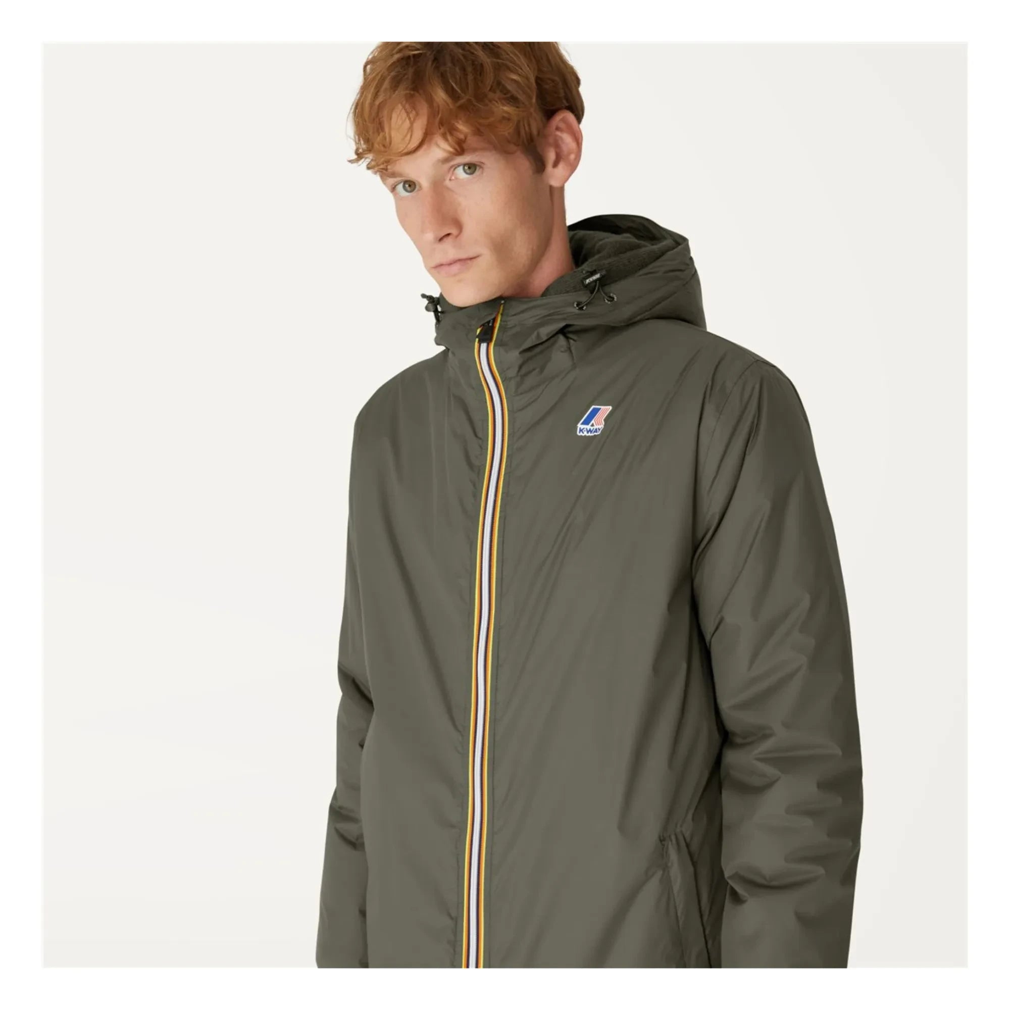 K-way - Le Vrai 3.0 Eiffel Orsetto Waterproof Parka | Gray-Green