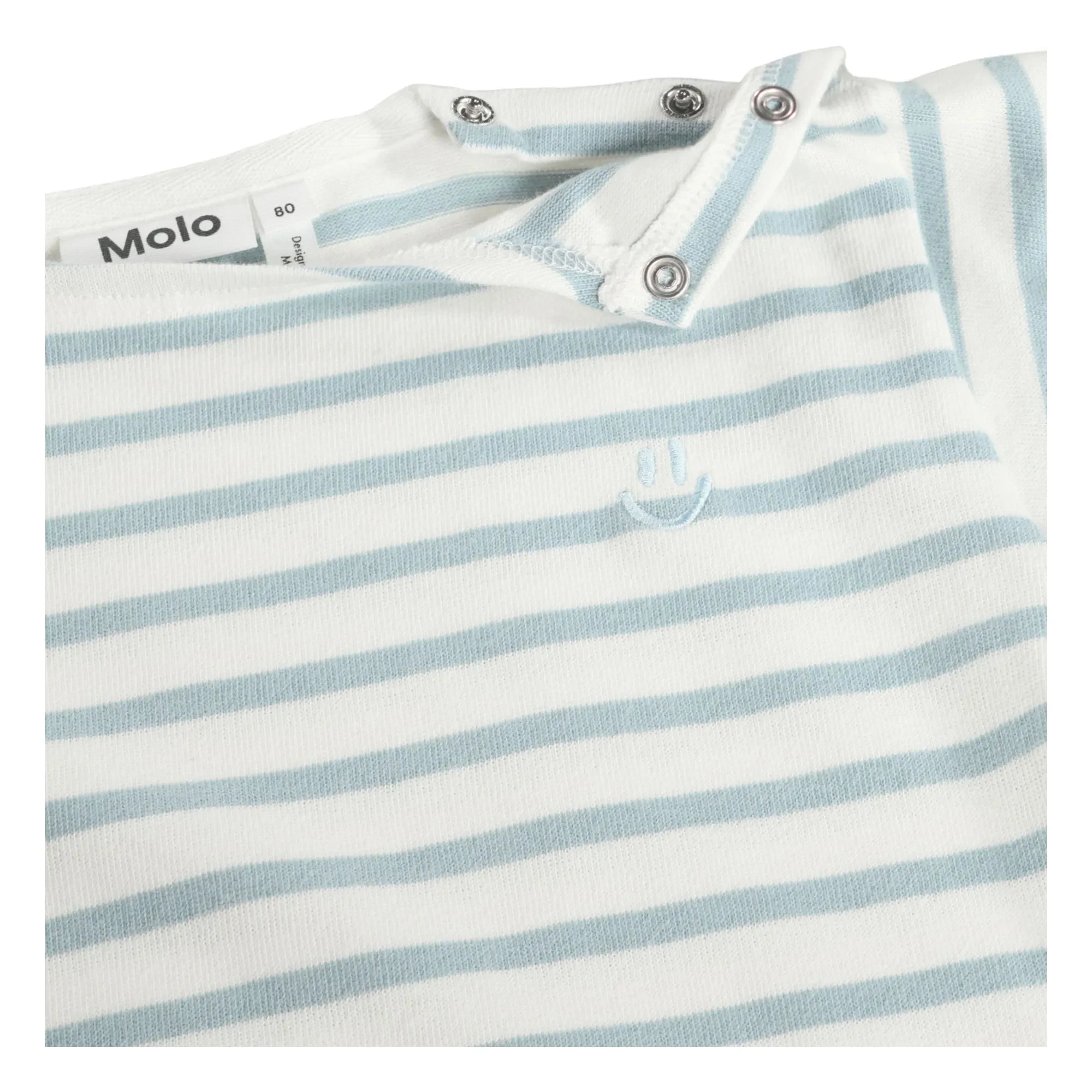 Molo - Eivor Striped Organic Cotton T-shirt | White