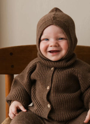 Hvid - Eddy Two-Tone Merino Wool Balaclava | Mocha