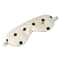 La cerise sur le gâteau - Mio Polka Dot Organic Cotton Sleep Mask | Ecru
