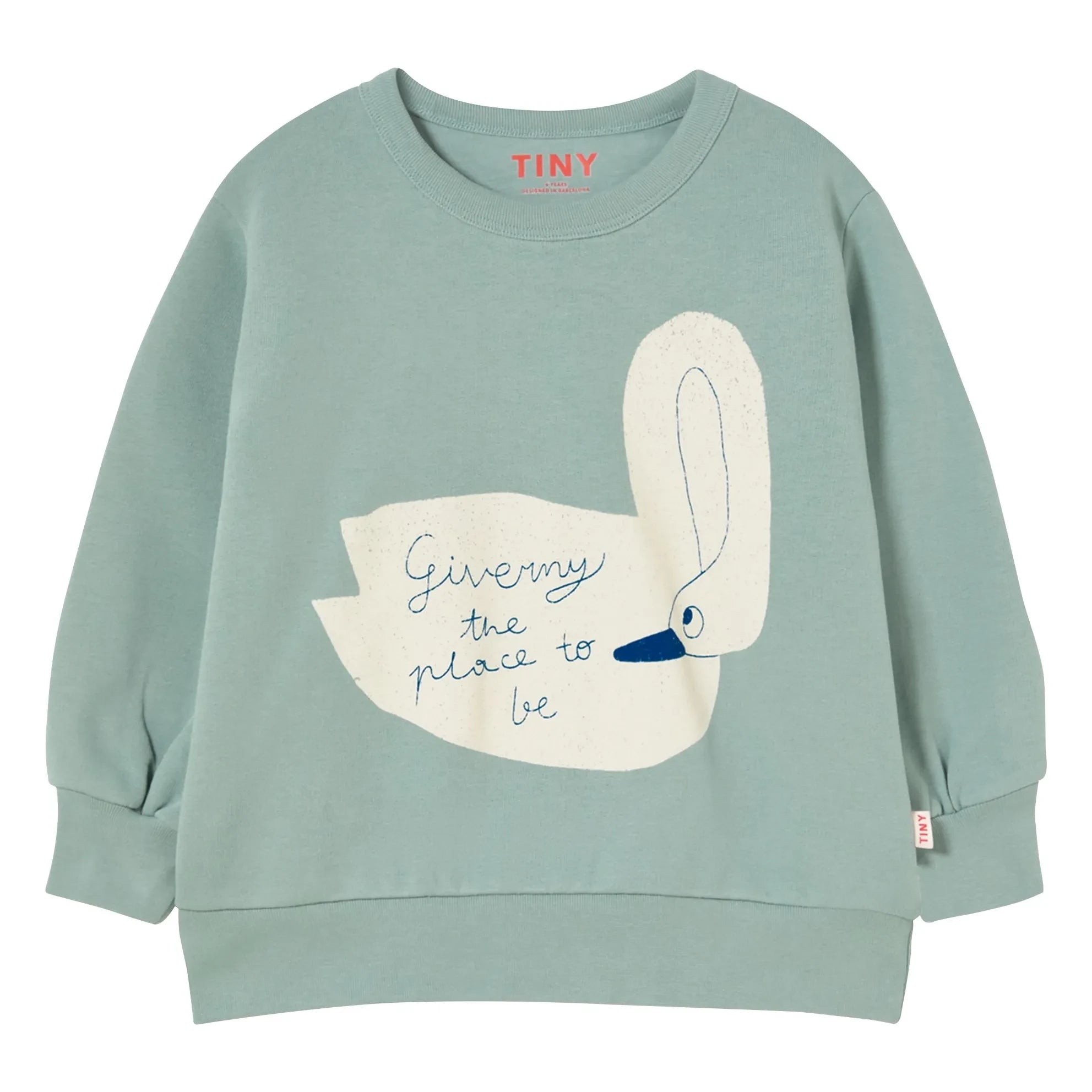 Tinycottons - Swan Sweat Organic Cotton | Gray Blue