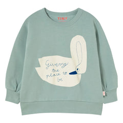 Tinycottons - Swan Sweat Organic Cotton | Gray Blue