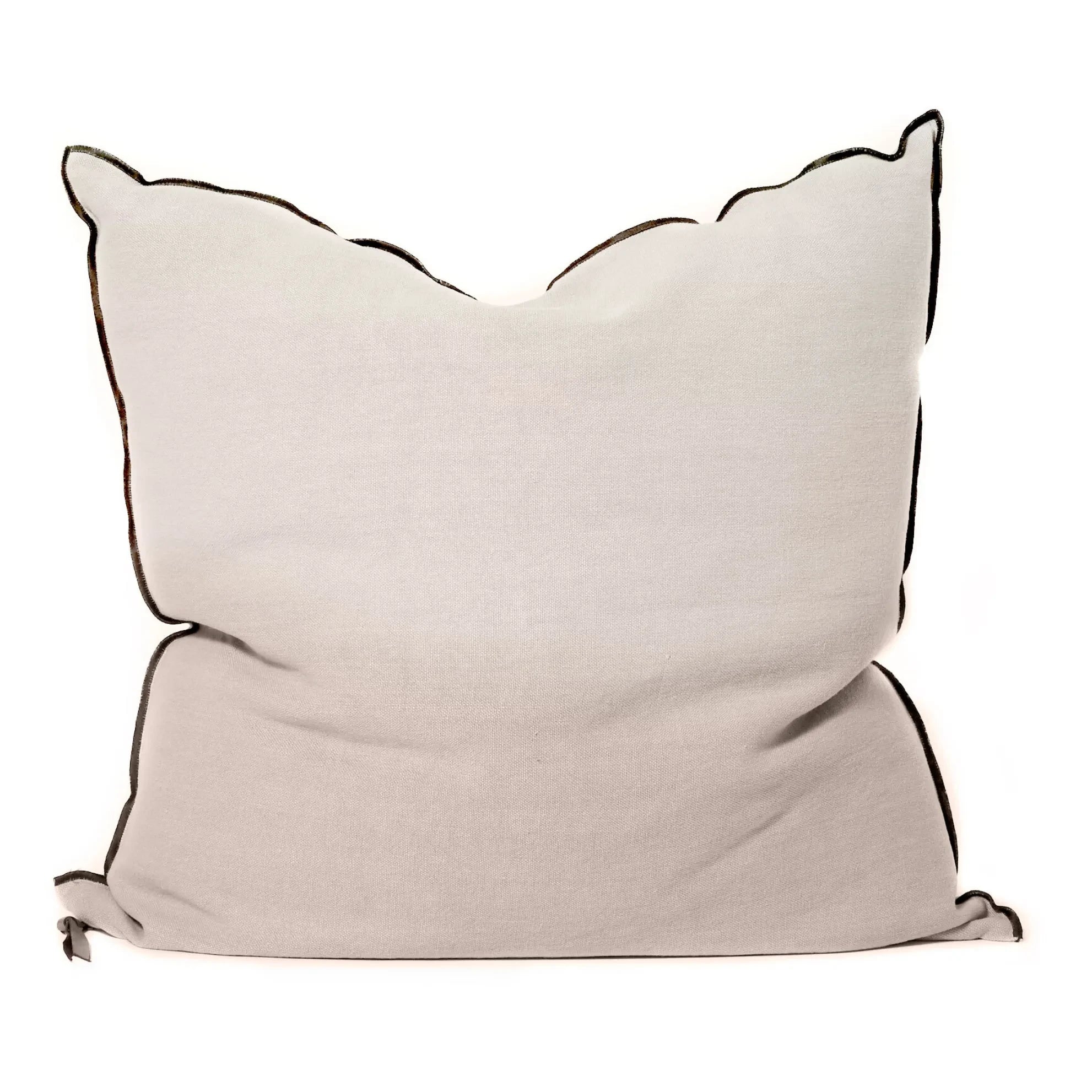 Maison de Vacances - Vice Versa Black Line Stonewashed Linen Cushion | FiorediLatte