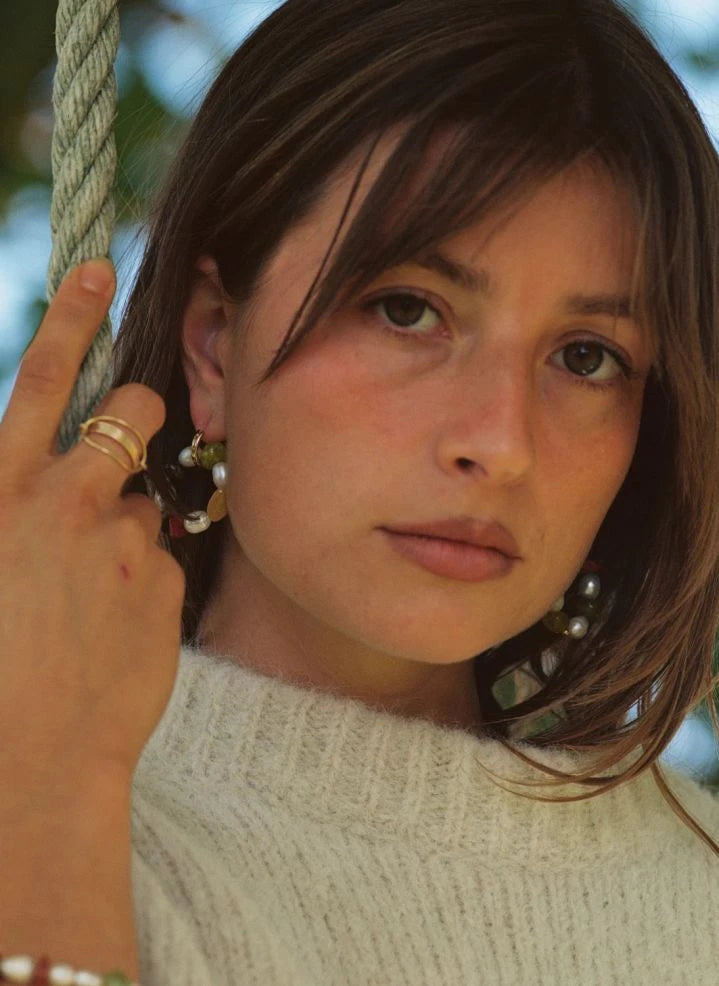 Camille Colette Studio - Gaia Round Hoop Earrings | Multicolor