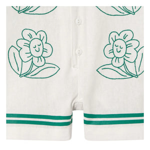 Tinycottons - Floral Oversized Romper Shorts | White