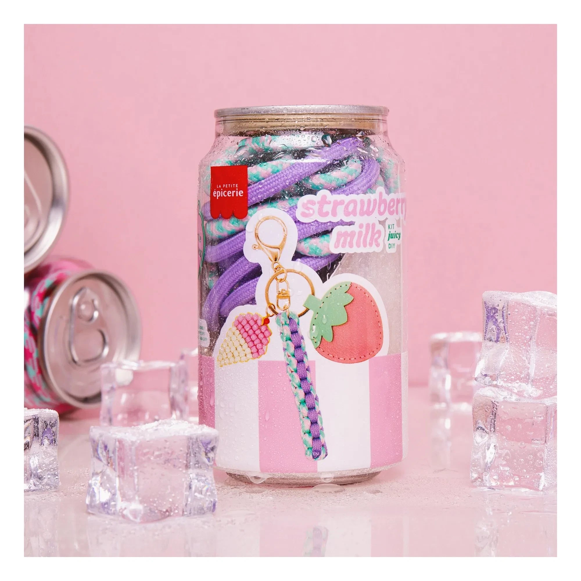 La Petite Épicerie - Pshiiit Keychain Set - Strawberry Milk