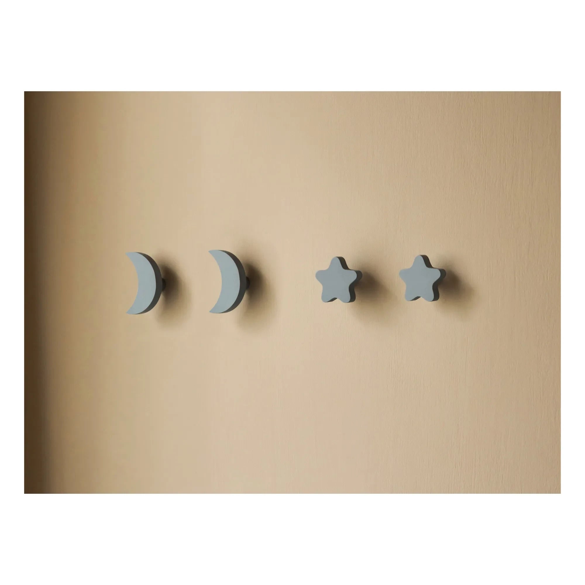 Nofred - Star and Moon Hooks - Set of 4 | Blue