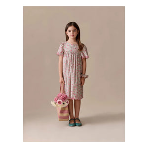 Bonpoint - Lysiane Fleurie Organic Cotton Ruffle Dress | Pink