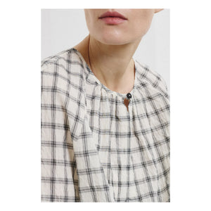 Pomandère - Cotton Striped Blouse | Cream