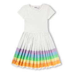 Molo - Cissa Rainbow Organic Cotton Dress | White