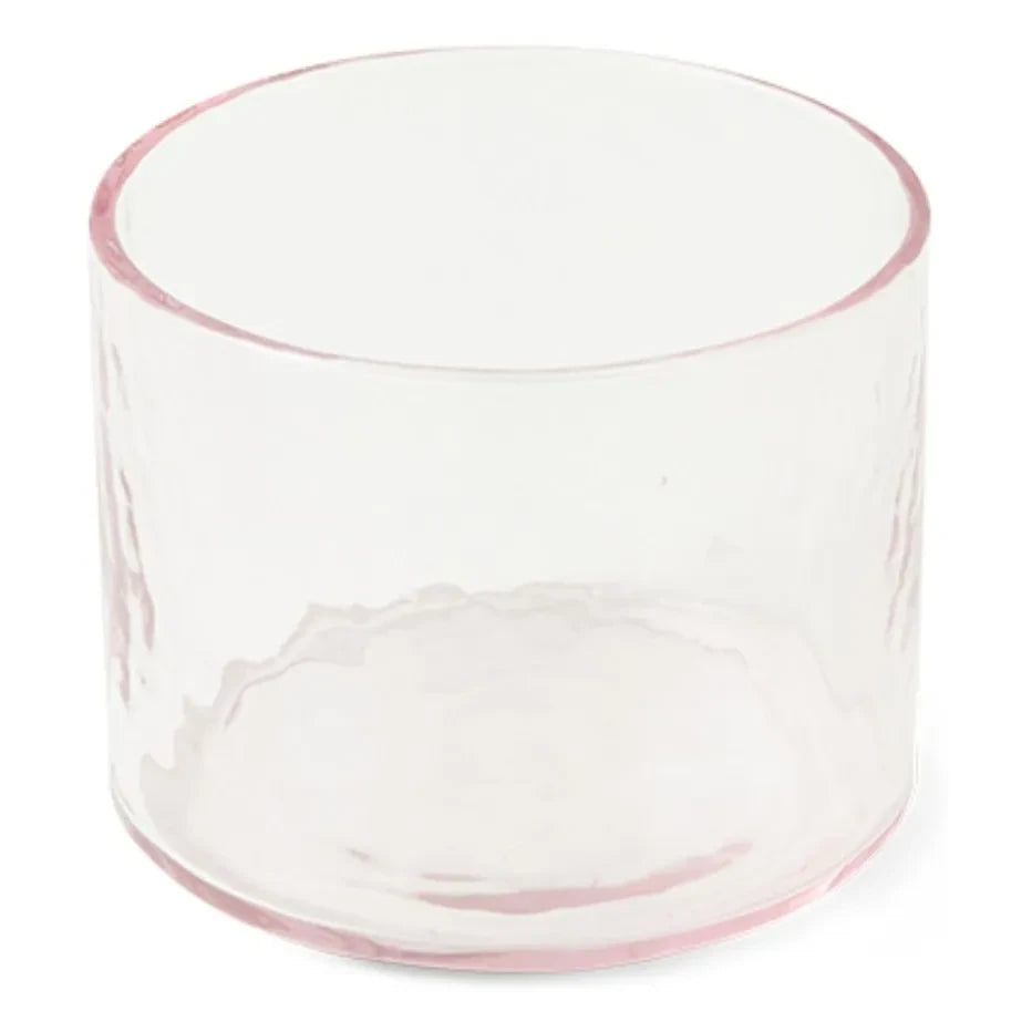 HKliving - Low Glass Tube | Pink Transparent