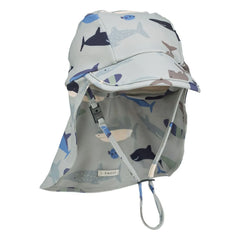 Liewood - Cecilia Sharks UV Protection Hat | Gray Blue